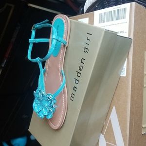 Madden girl turquoise sandal 6.5